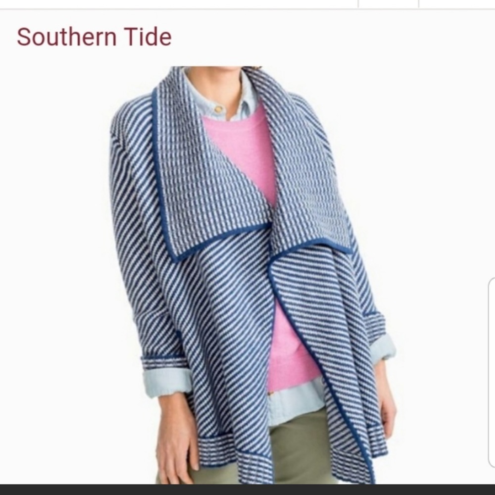 Southern Tide Seascape Drape Coatigan Medi…